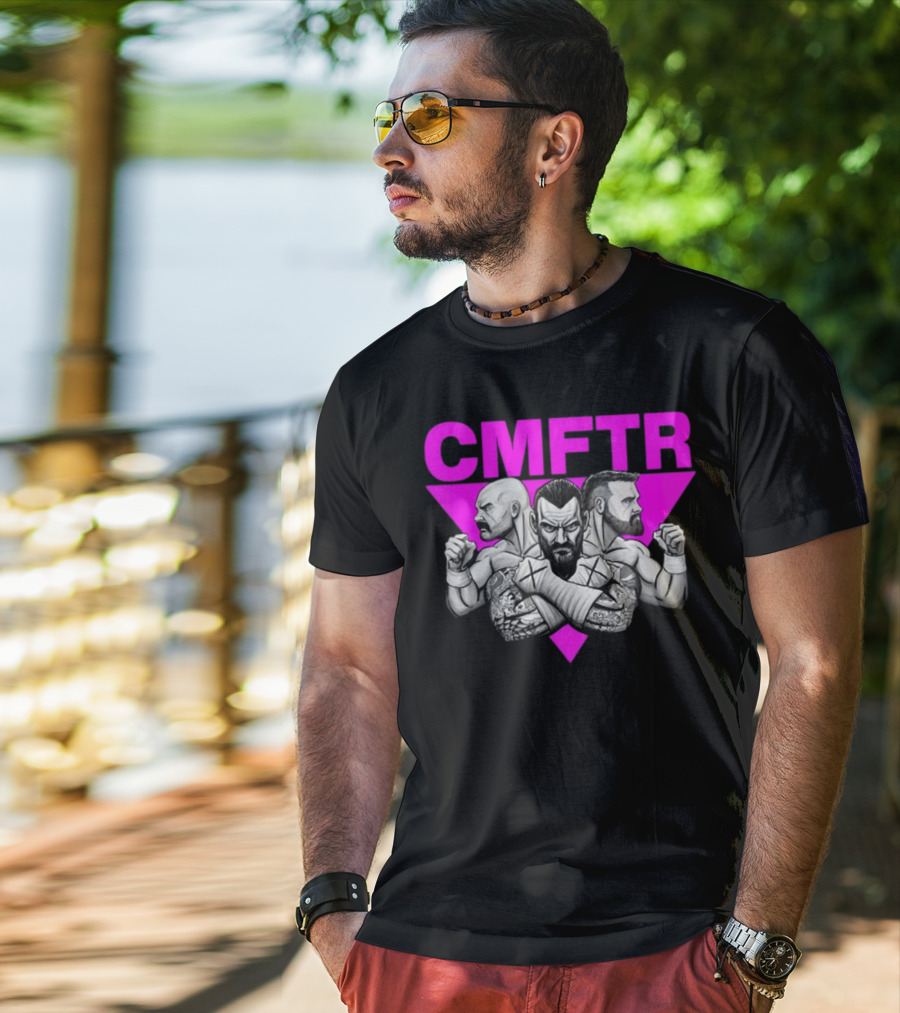 CMFTR Wrestling Trio Portrait By Hal Haney T-Shirt
