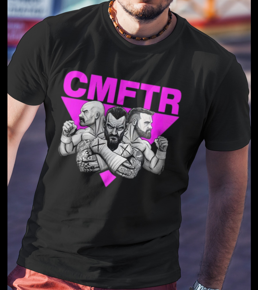 CMFTR Wrestling Trio Portrait By Hal Haney T-Shirt