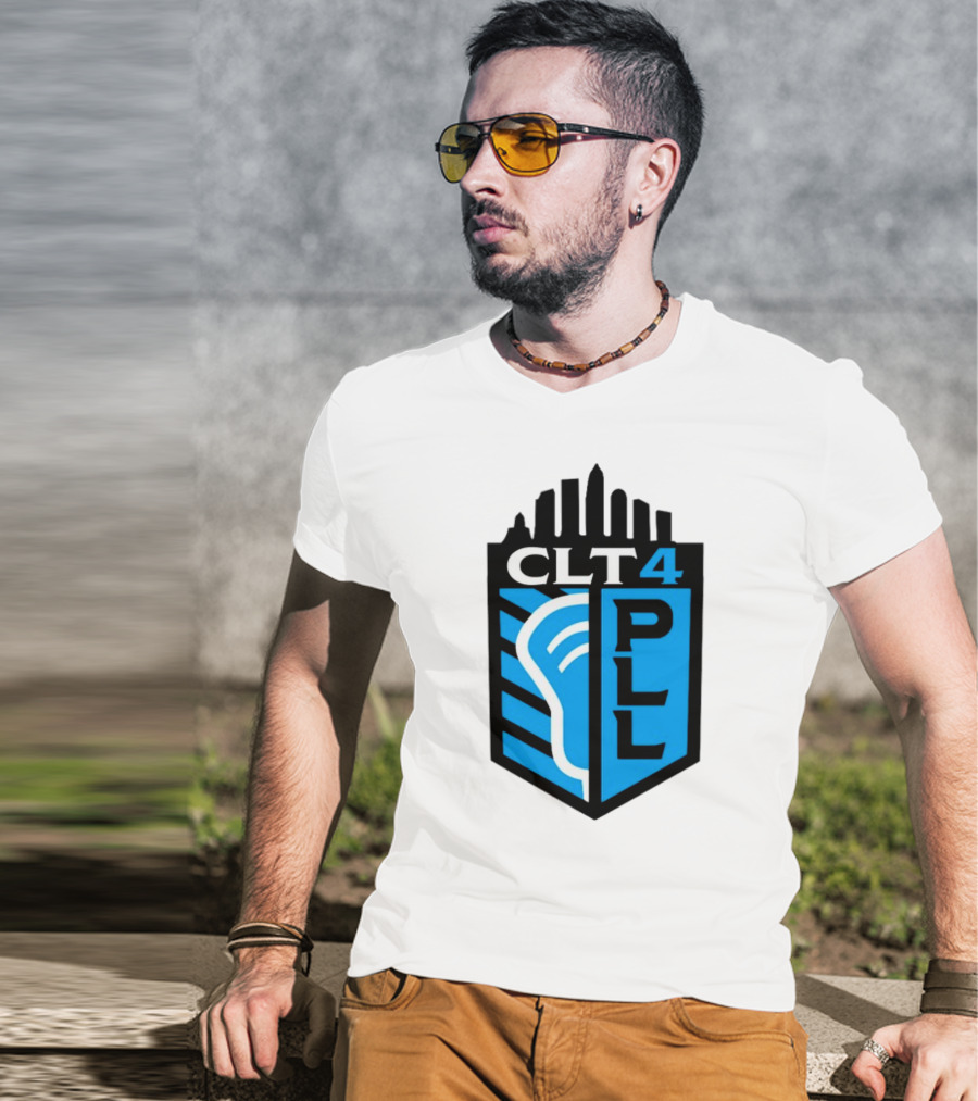 Premier Lacrosse League CLT 4 Logo PLL T-Shirt