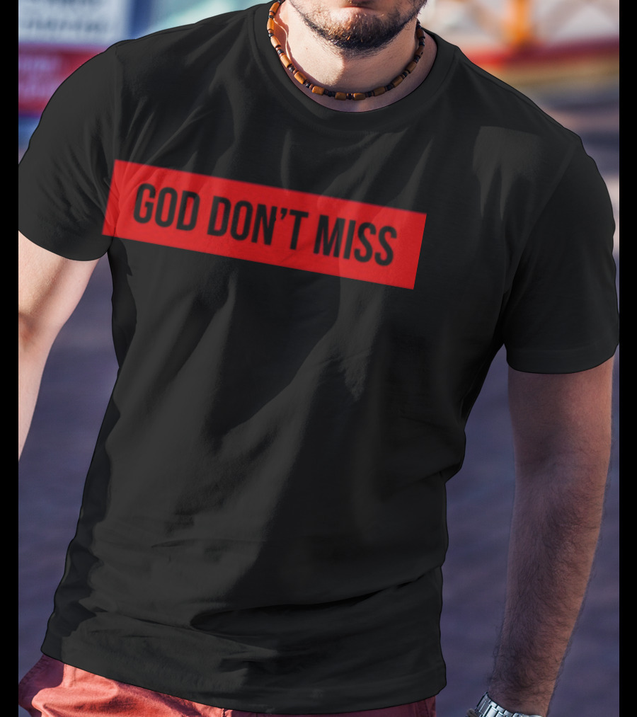 AtlantaDream God Don't Miss Red Block Text T-Shirt