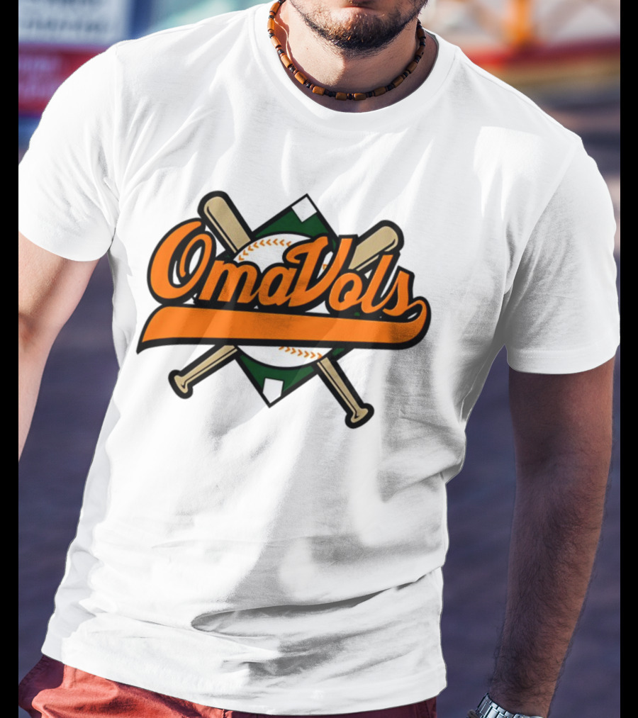 Omavols Baseball Bats Script T-Shirt