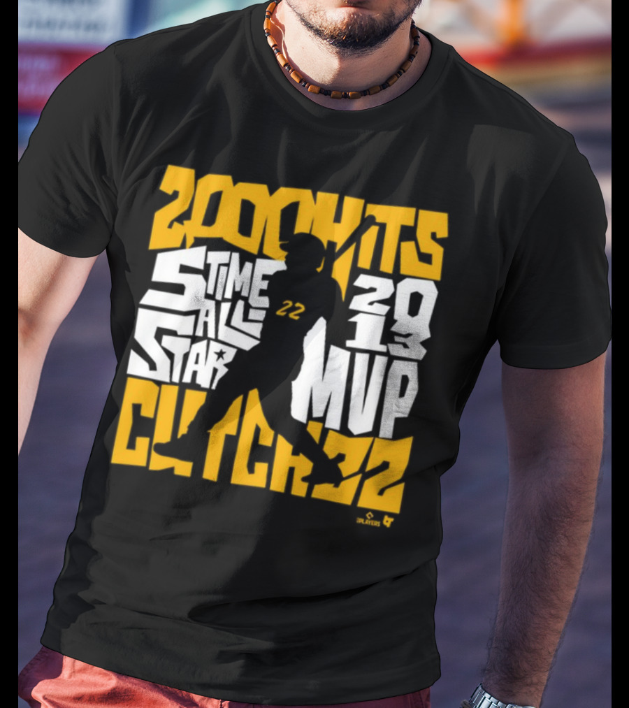Andrew McCutchen 200 Hits 5 Time All-Star 2013 MVP Pittsburgh Icon 22 T-Shirt