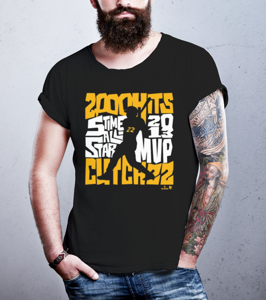 Andrew McCutchen 200 Hits 5 Time All-Star 2013 MVP Pittsburgh Icon 22 T-Shirt