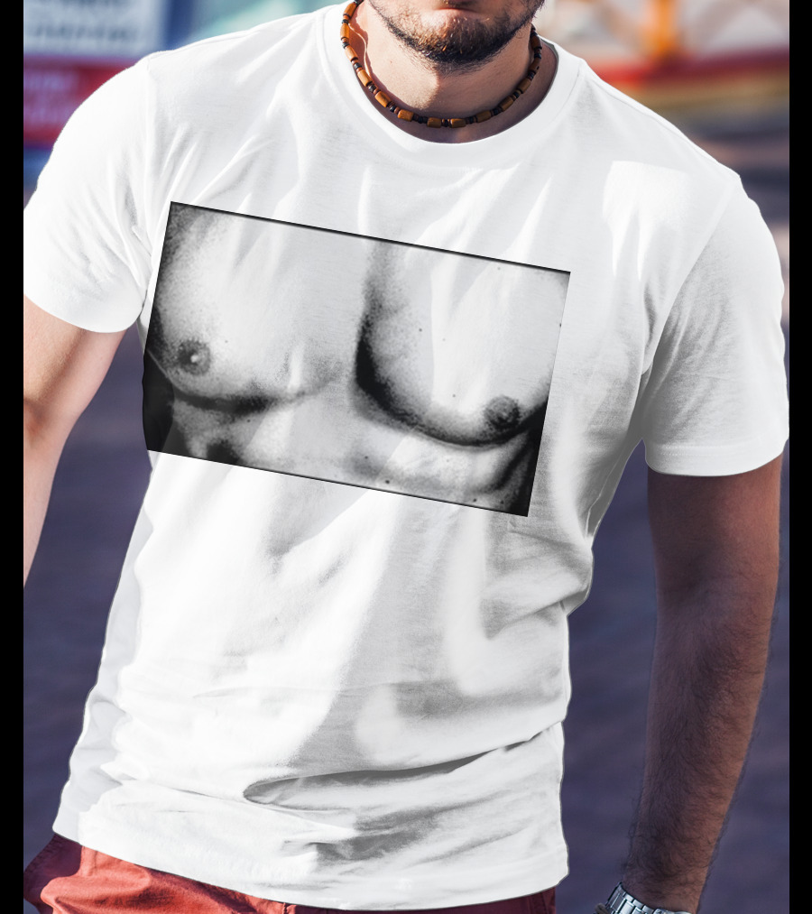 Boy Crazy Pecs Bold Monochrome Torso T-Shirt