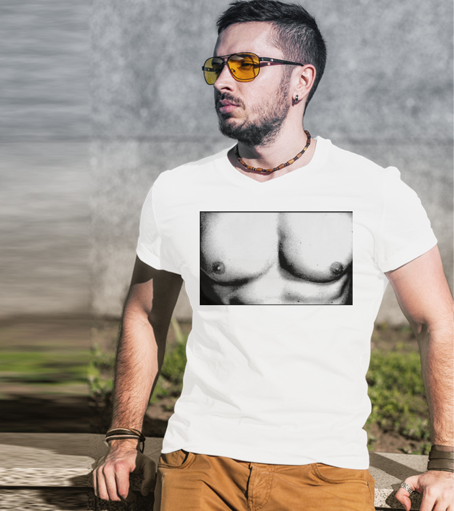 Boy Crazy Pecs Bold Monochrome Torso T-Shirt