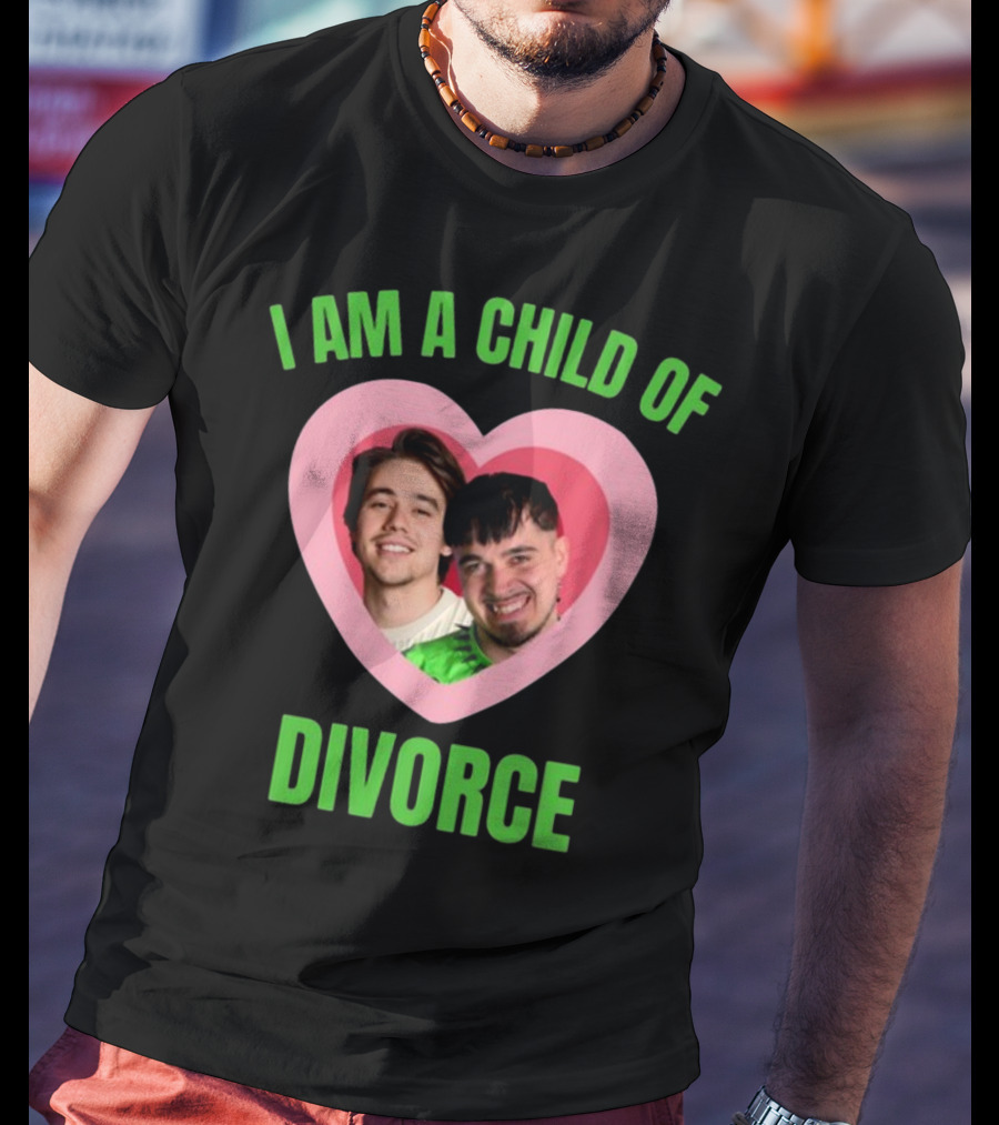 I Am A Child Of Divorce Kaarija And Bojan Heart T-Shirt