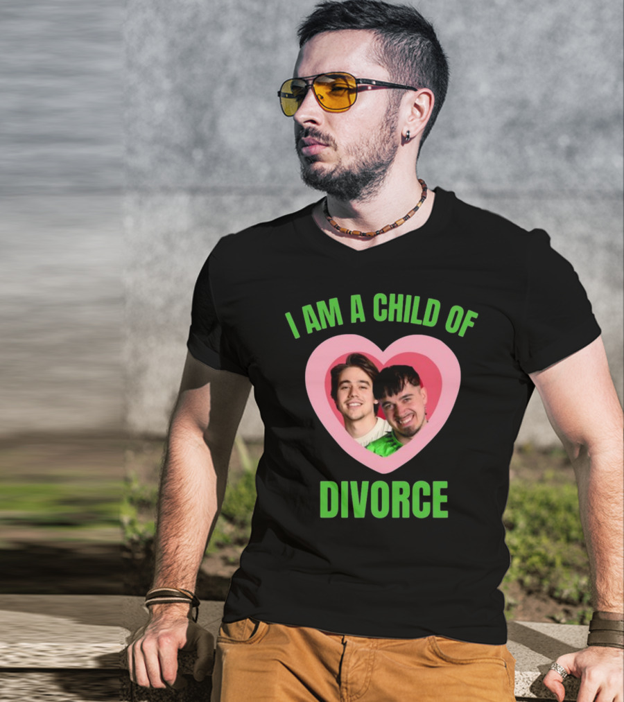 I Am A Child Of Divorce Kaarija And Bojan Heart T-Shirt