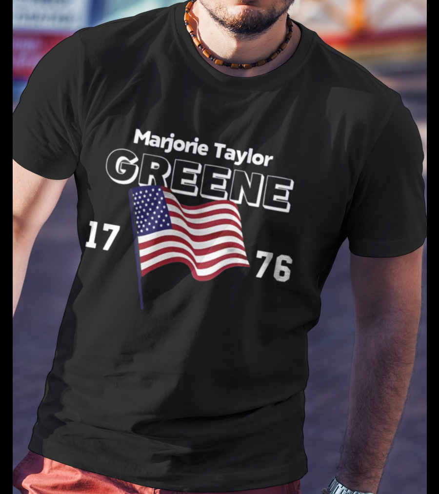 Marjorie Taylor Greene 1776 USA American Flag T-Shirt