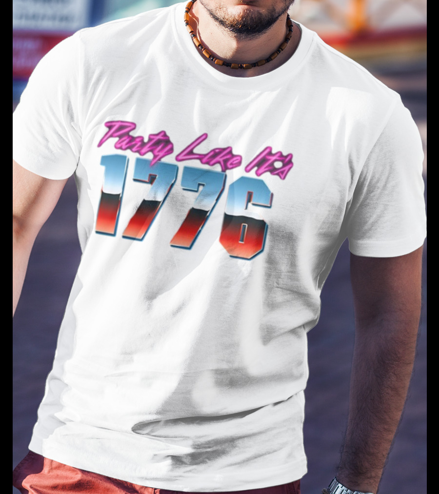 Shitheadsteve Party Like It's 1776 Retro Neon T-Shirt