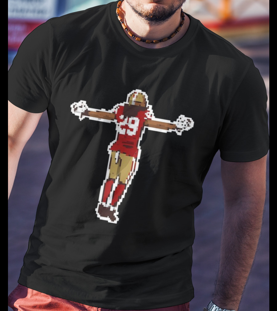 Talanoa Hufanga Pixel Art Football Celebration 49ers T-Shirt