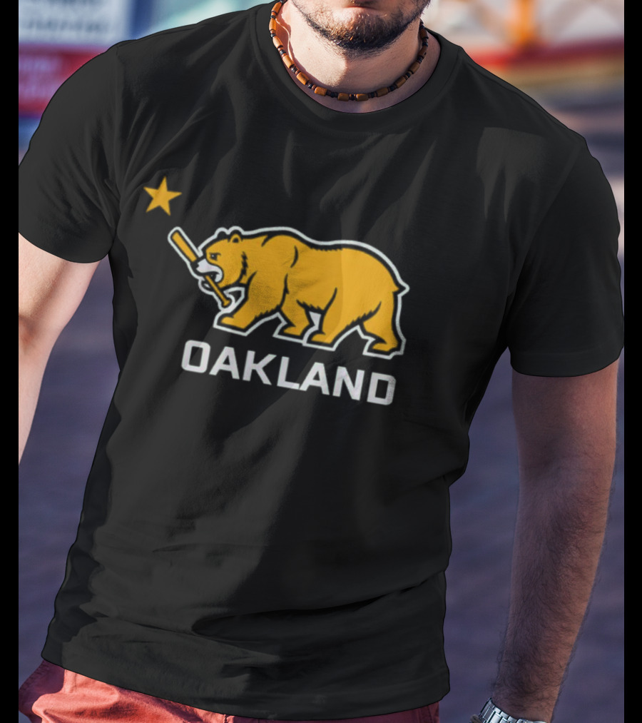 Oakland Bear Star Baseball Emblem T-Shirt