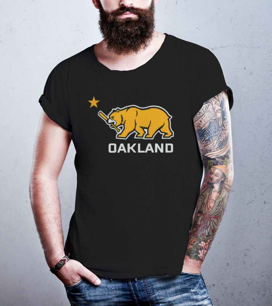 Oakland Bear Star Baseball Emblem T-Shirt