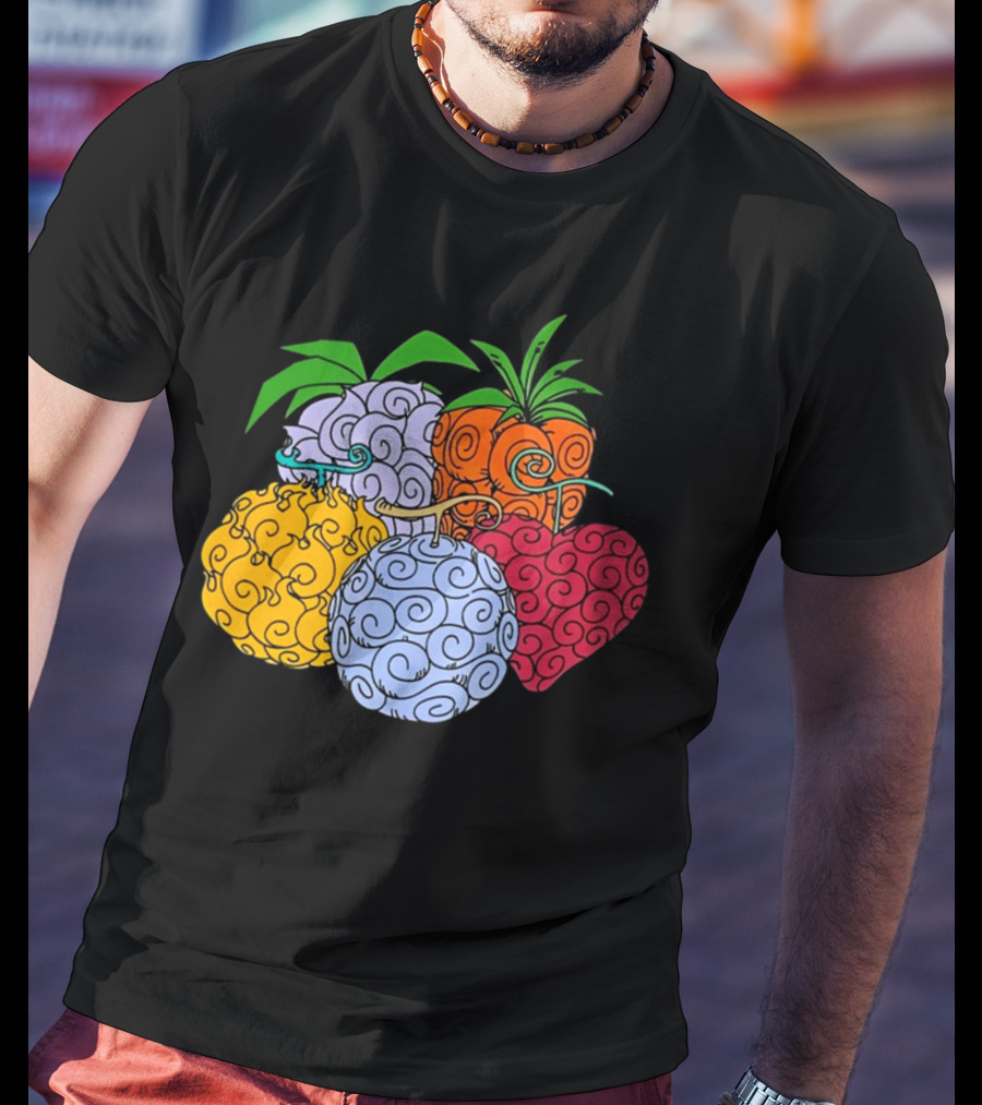 Crunchyroll One Piece Devil Fruits Colorful Collection T-Shirt