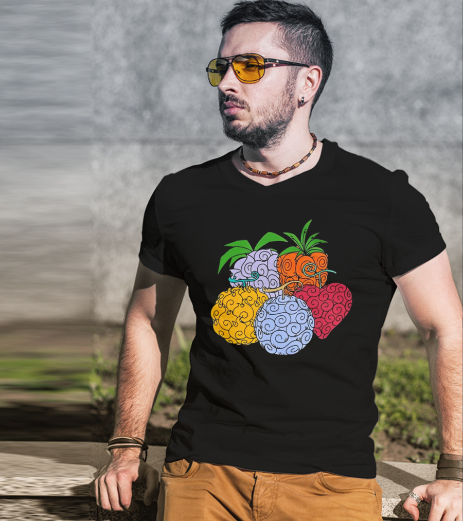 Crunchyroll One Piece Devil Fruits Colorful Collection T-Shirt