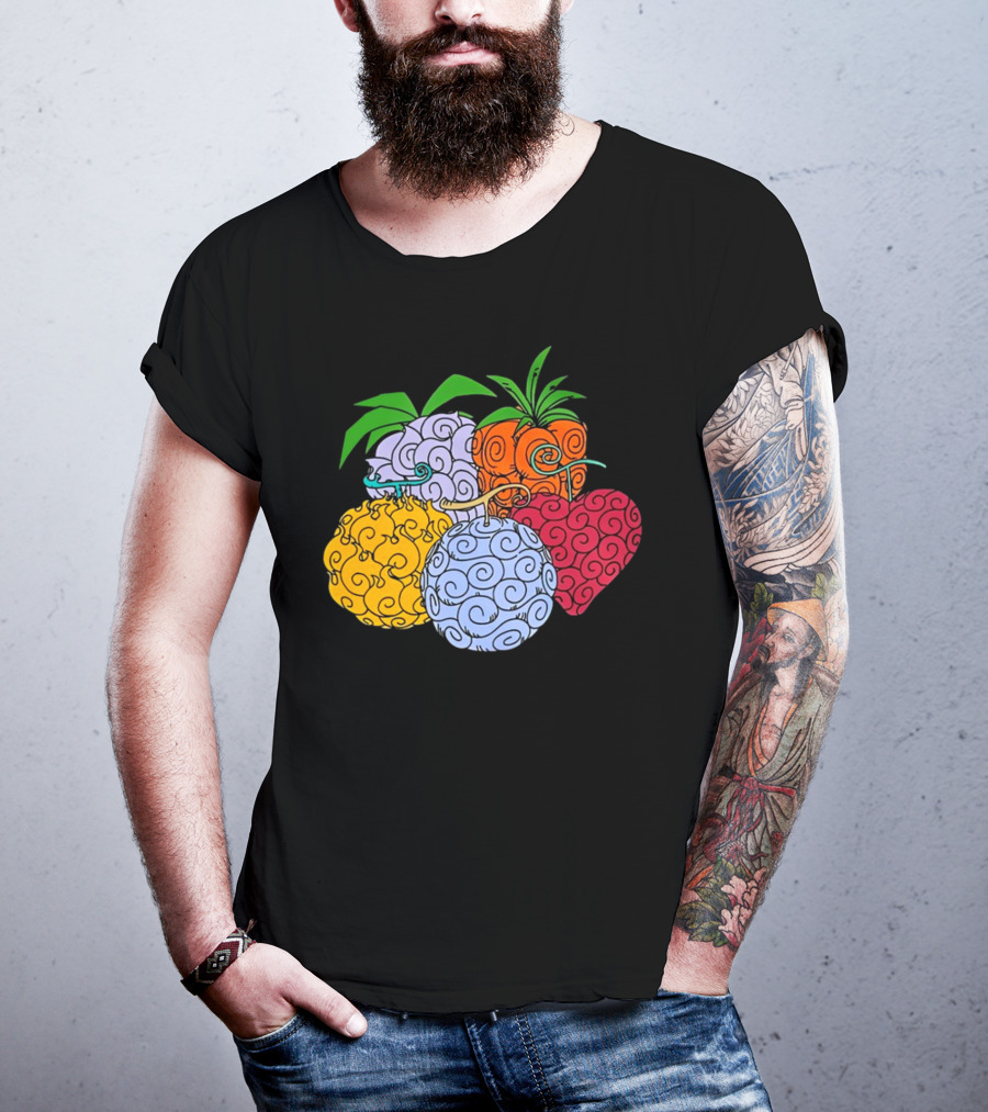 Crunchyroll One Piece Devil Fruits Colorful Collection T-Shirt