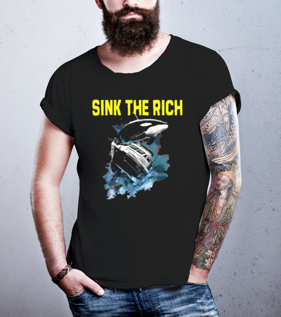 Sink The Rich Killer Whale Yacht Destruction T-Shirt