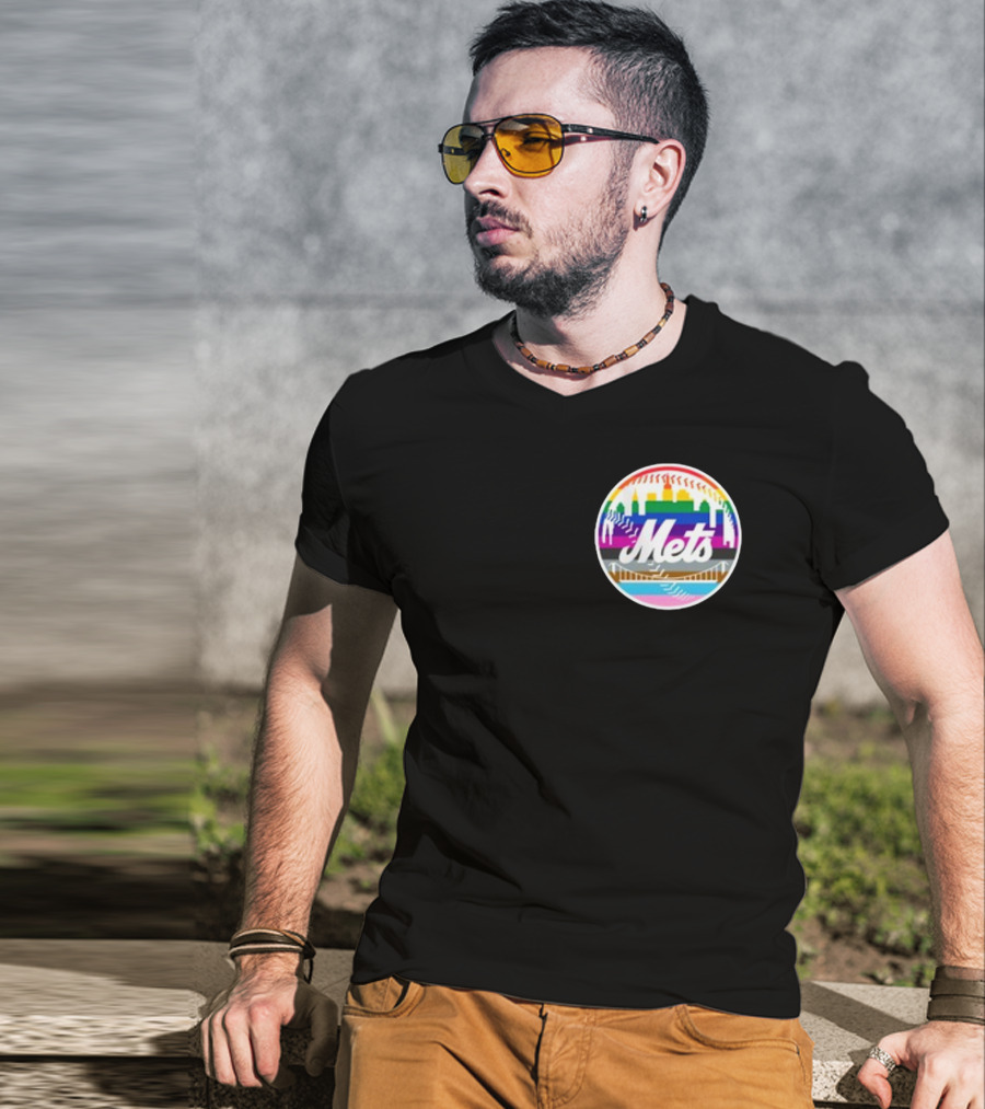 Tia Alex New York Mets Rainbow Pride T-Shirt