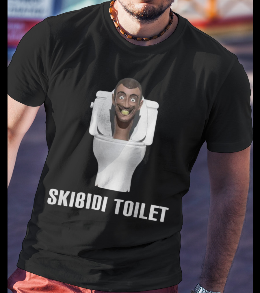 Skibidi Toilet Meme Character Head Emerging From Toilet Bowl T-Shirt