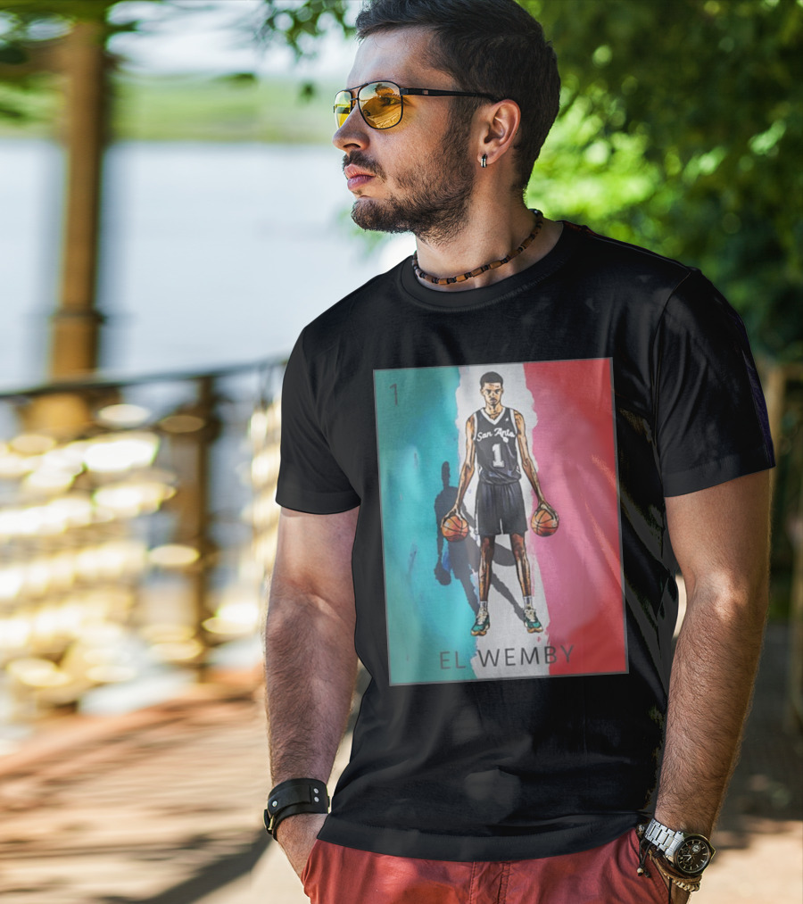 El Wemby San Antonio Number 1 Basketball Player T-Shirt