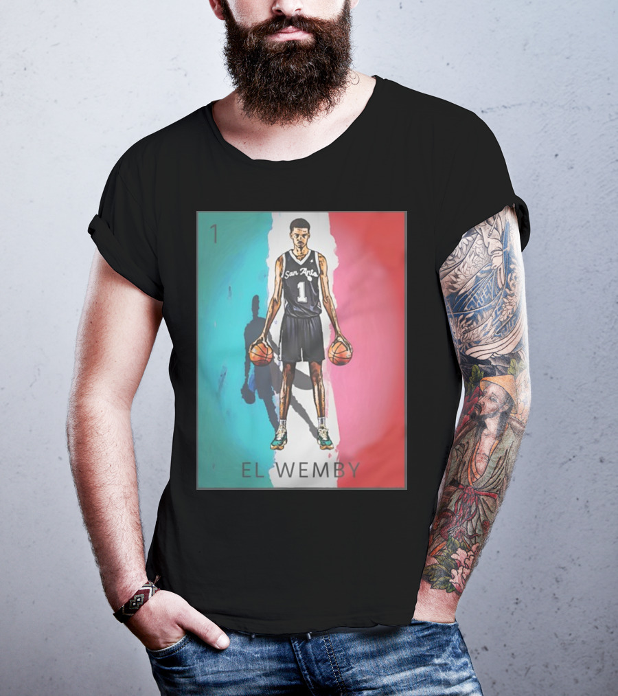 El Wemby San Antonio Number 1 Basketball Player T-Shirt