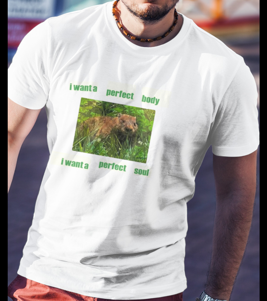 I Want A Perfect Body Perfect Soul Groundhog Baby T-Shirt
