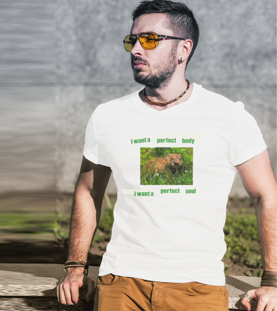 I Want A Perfect Body Perfect Soul Groundhog Baby T-Shirt