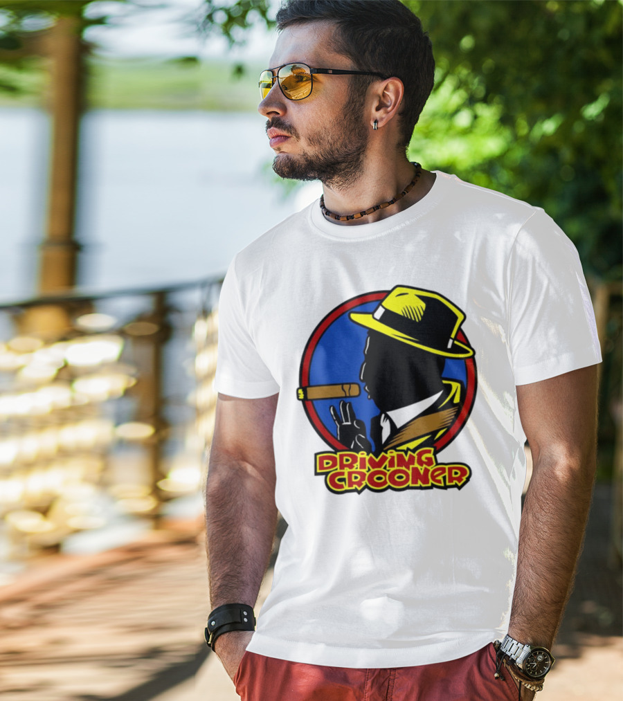 Driving Grooner Fedora Silhouette Cigar T-Shirt