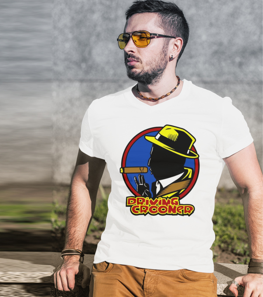 Driving Grooner Fedora Silhouette Cigar T-Shirt
