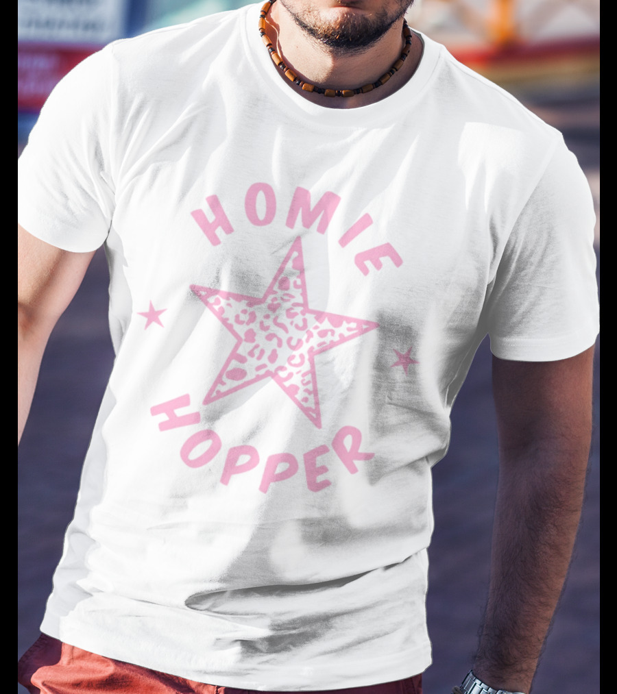 Homie Hopper Leopard Print Star T-Shirt