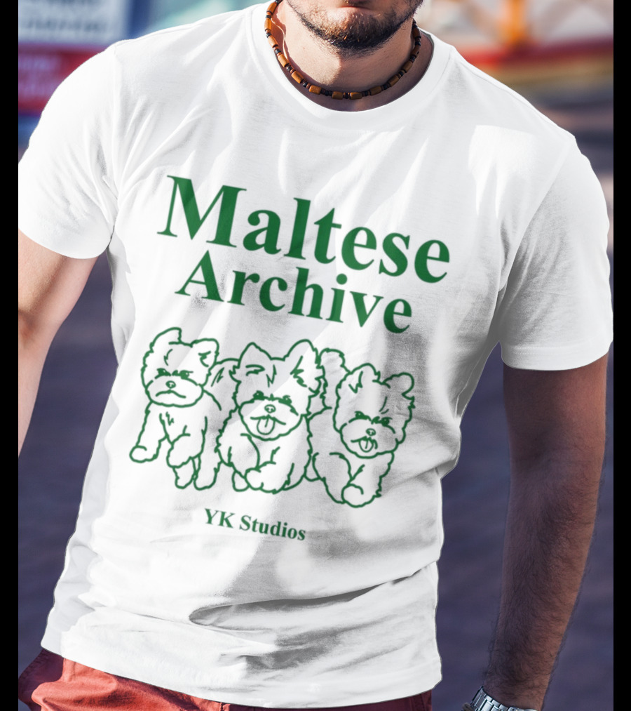 Maltese Archive YK Studios Three Dogs T-Shirt