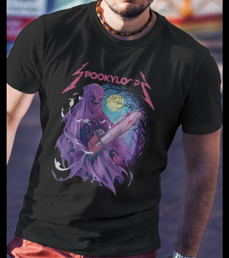 Spookyloop Ride The Chainsaw Grim Specter In Haunted Forest T-Shirt