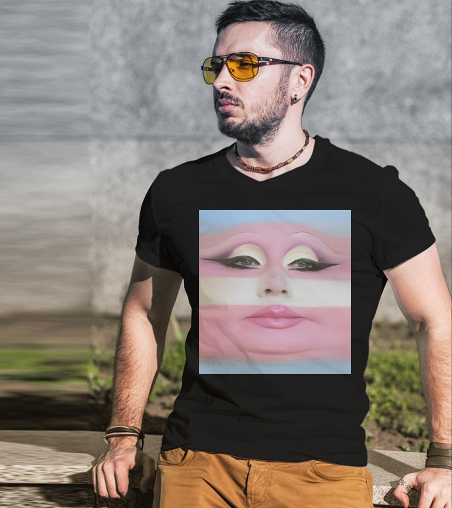 Juno Birch Transgender Flag Face T-Shirt