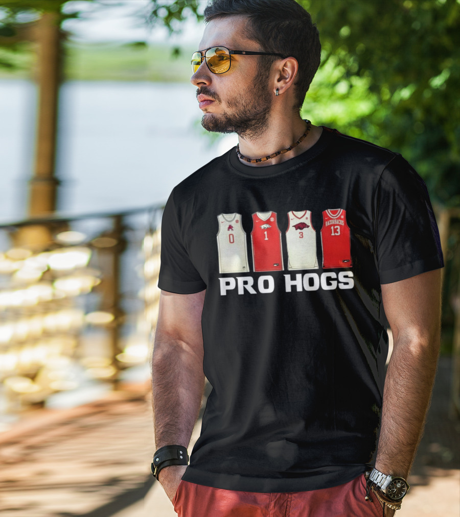 Pro Hogs Arkansas Basketball Jerseys Razorbacks Icons T-Shirt