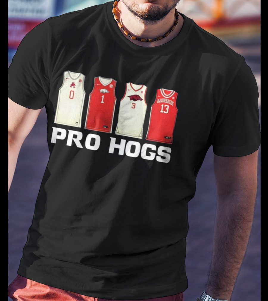 Pro Hogs Arkansas Basketball Jerseys Razorbacks Icons T-Shirt