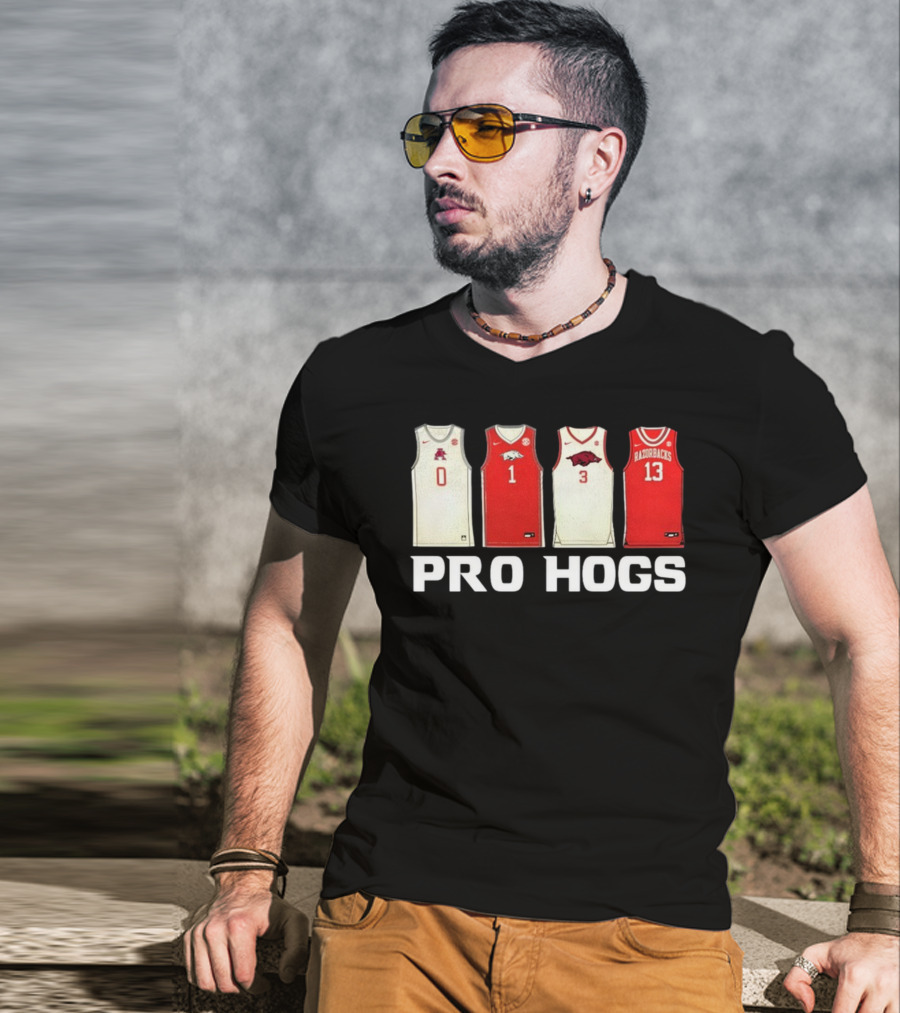 Pro Hogs Arkansas Basketball Jerseys Razorbacks Icons T-Shirt