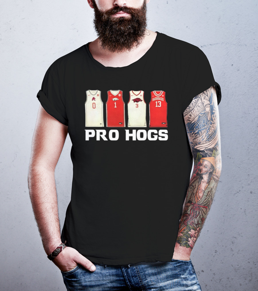 Pro Hogs Arkansas Basketball Jerseys Razorbacks Icons T-Shirt