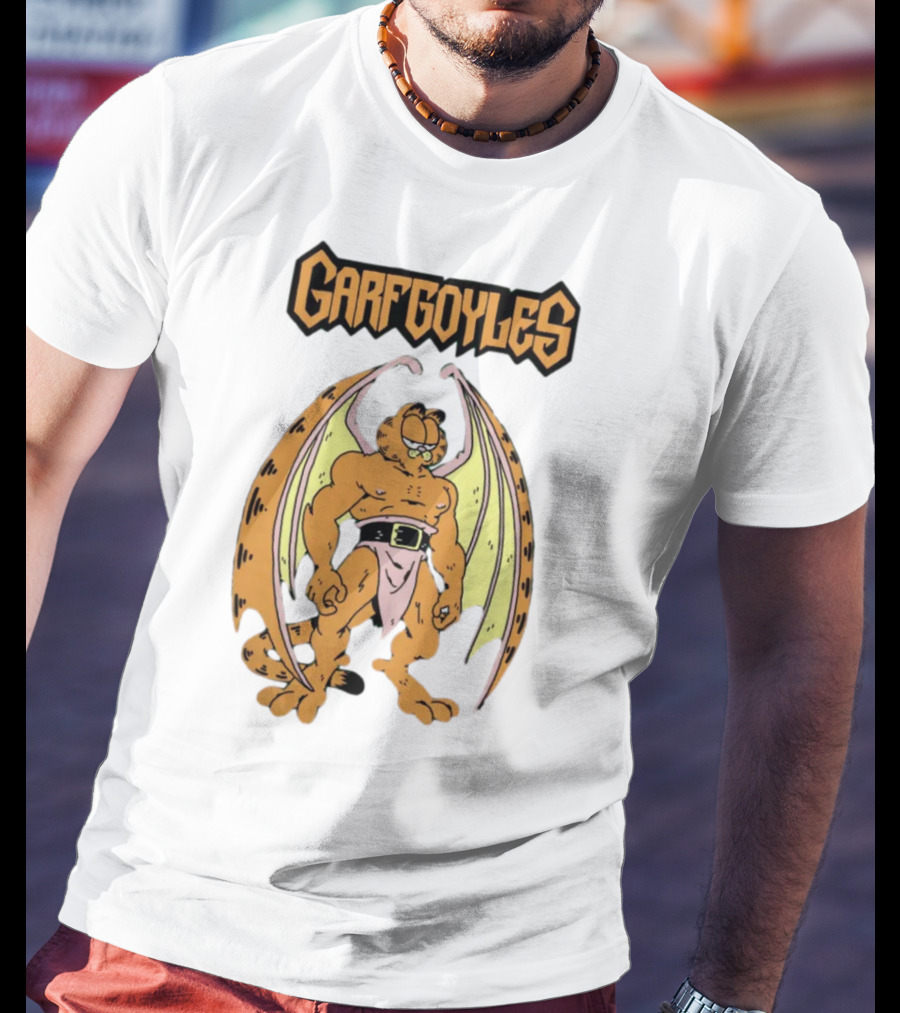 Garfgoyles Garfield David C. Smith T-Shirt