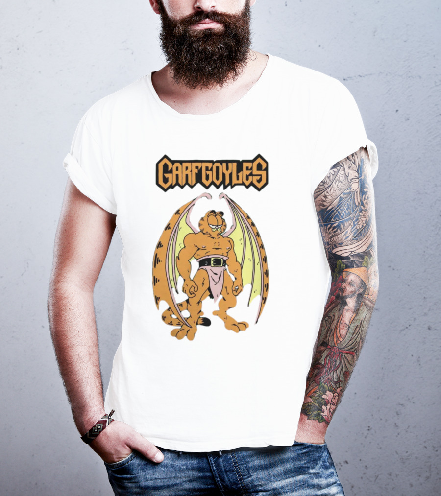 Garfgoyles Garfield David C. Smith T-Shirt