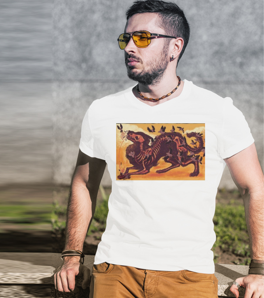I Lost My Head Again Skeleton Wolves Corvus Ravens T-Shirt