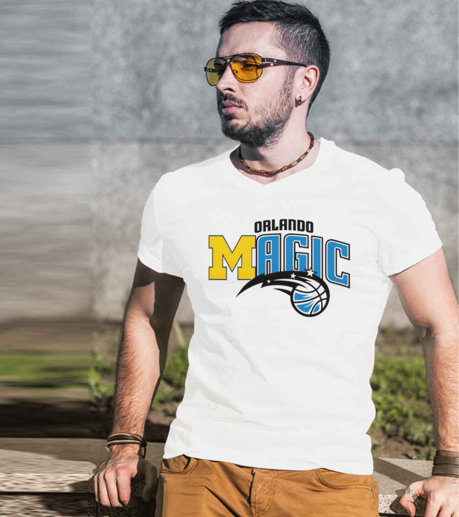 Orlando Magic Michigan Sports Collab Swanky Wolverine T-Shirt