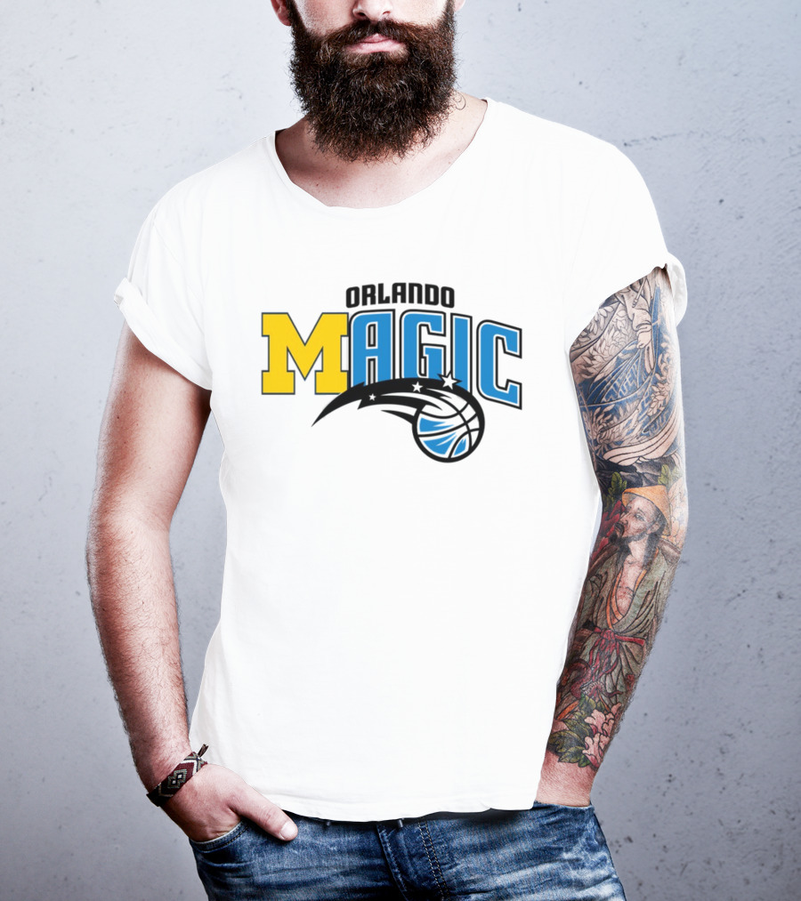 Orlando Magic Michigan Sports Collab Swanky Wolverine T-Shirt