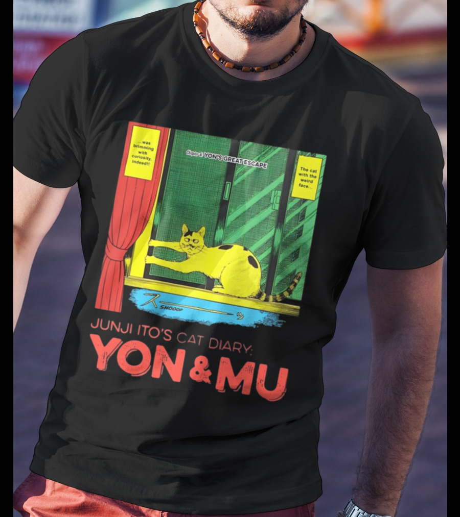 Junji Ito's Cat Diary Yon And Mu Yon’s Great Escape The Cat With The Weird Face T-Shirt