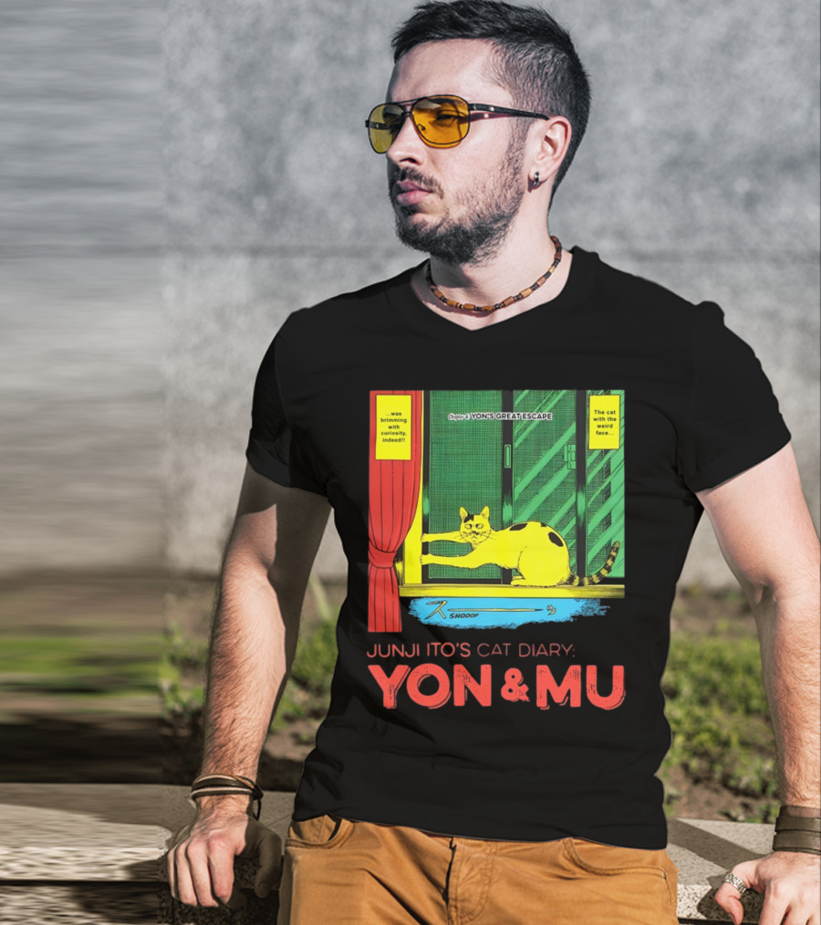 Junji Ito's Cat Diary Yon And Mu Yon’s Great Escape The Cat With The Weird Face T-Shirt