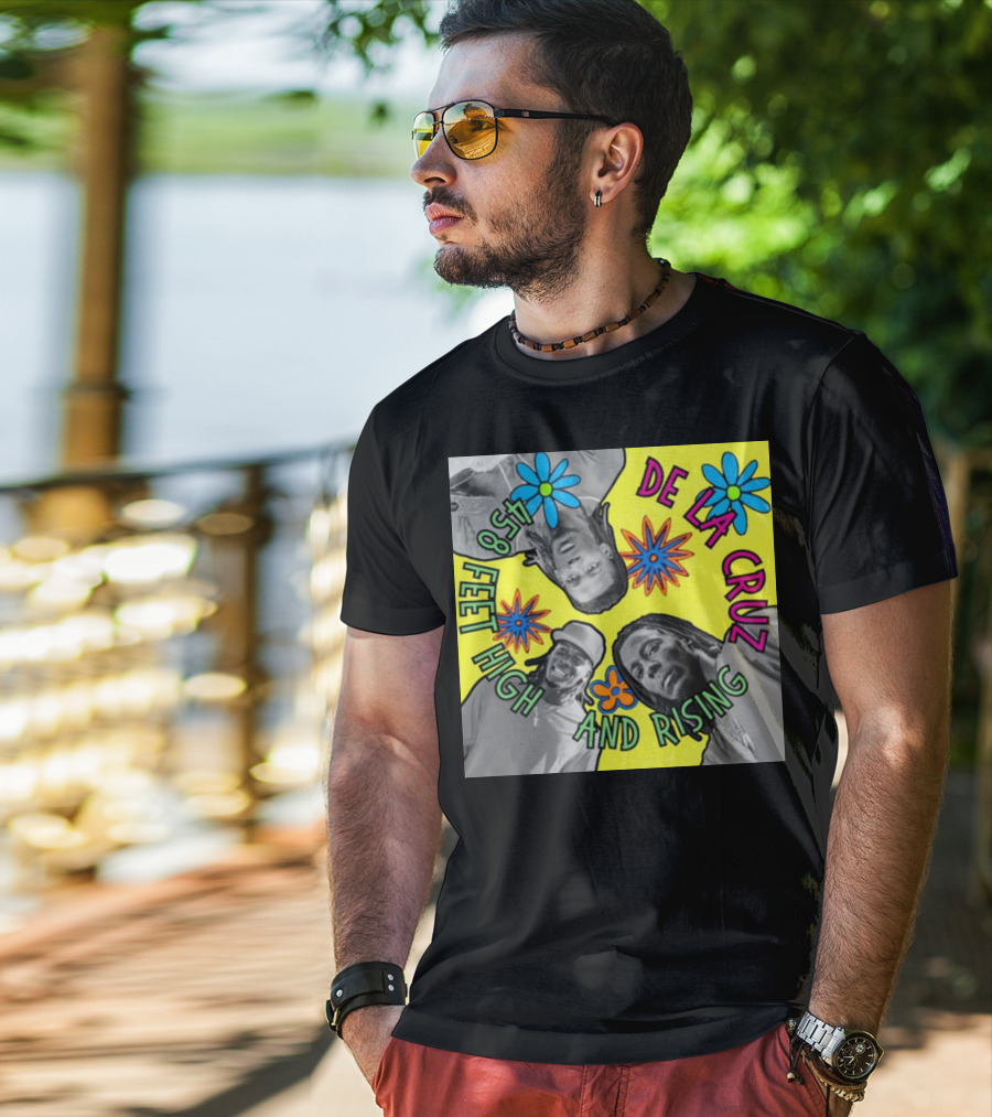 De La Cruz 458 Feet High And Rising Psychedelic Baseball Legend T-Shirt