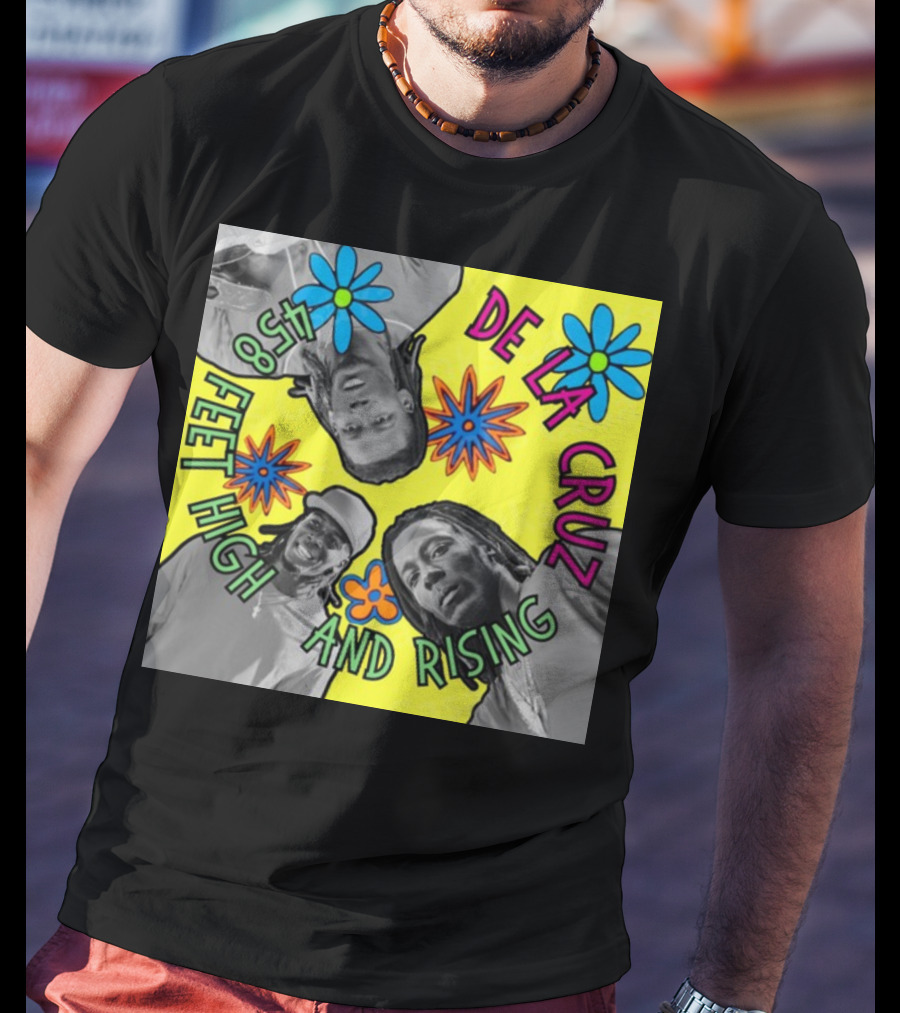 De La Cruz 458 Feet High And Rising Psychedelic Baseball Legend T-Shirt