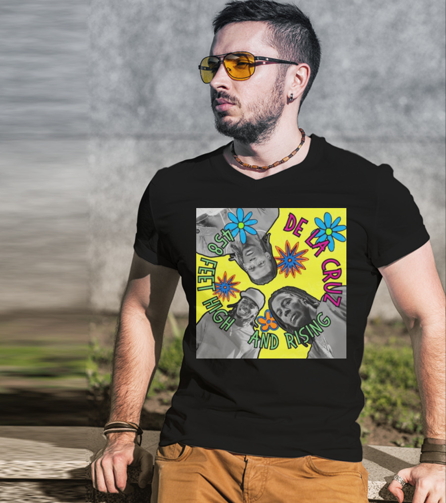 De La Cruz 458 Feet High And Rising Psychedelic Baseball Legend T-Shirt
