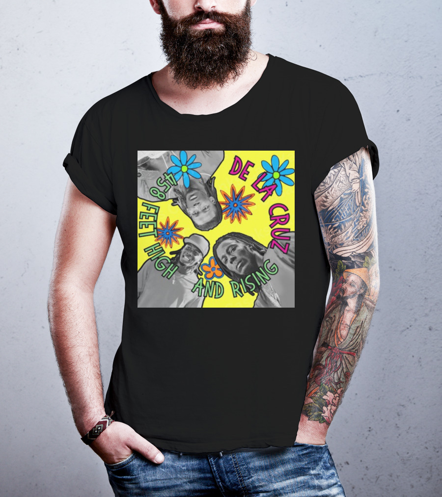 De La Cruz 458 Feet High And Rising Psychedelic Baseball Legend T-Shirt