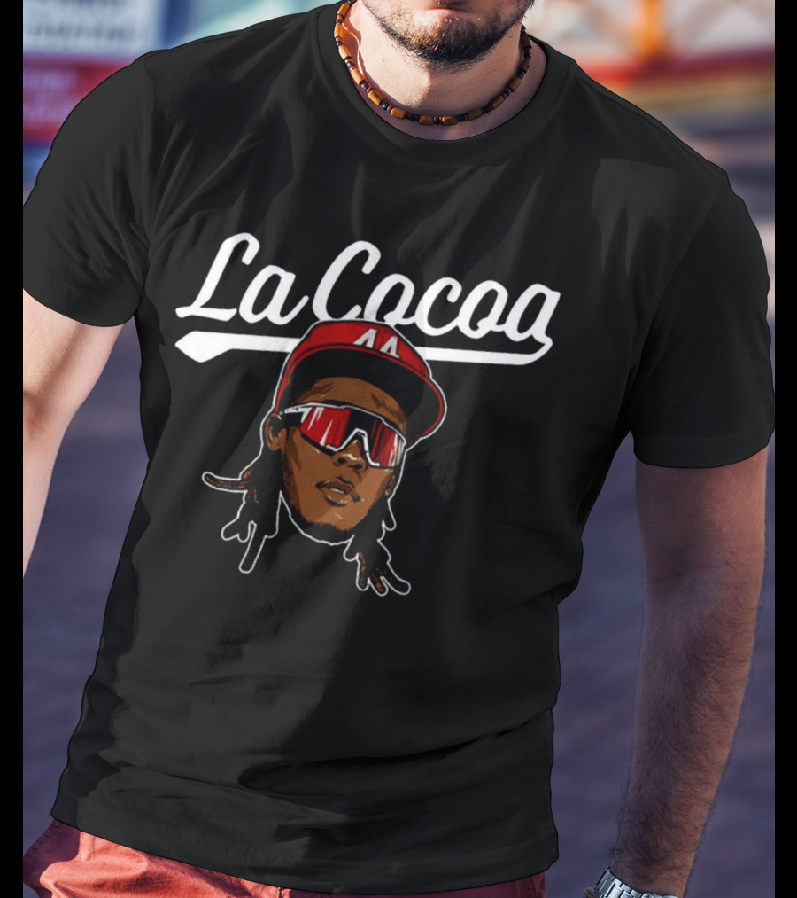Elly De La Cruz La Cocoa Red Hat Sunglasses Baseball T-Shirt