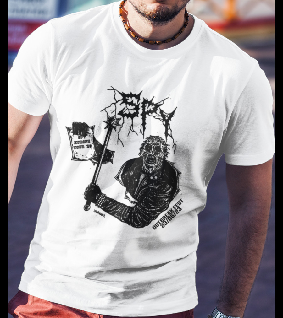 Spy Worldwide Outbreak Fest 23-06/25 Metal Zombie T-Shirt
