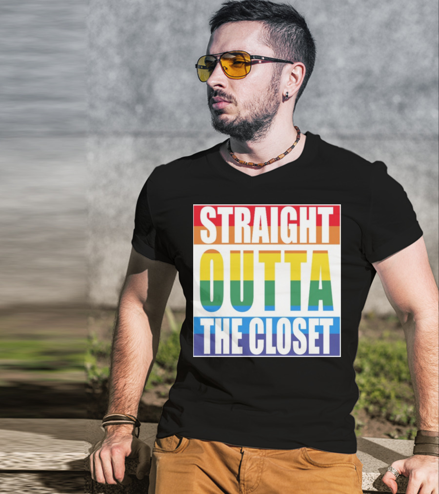 Noah Schnapp Straight Outta The Closet Rainbow T-Shirt